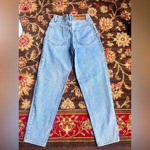 vtg 90s ESPRIT light wash high waist straight leg blue jeans • size 27 •